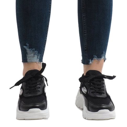 Calzado deportivo negro PP-37 de moda 2 Calzado deportivo negro PP-37 de moda 2