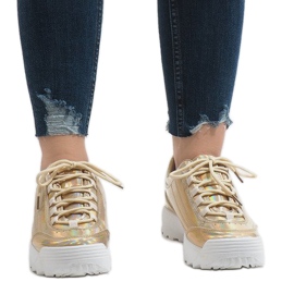 Calzado deportivo dorado de moda 82017 2