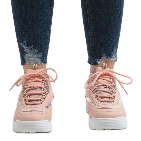 Calzado deportivo rosa de moda BO-62 rosado 1