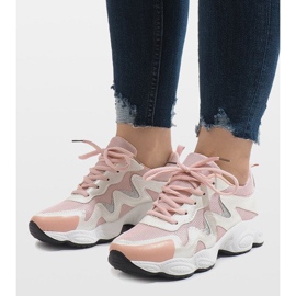 Calzado deportivo rosa de moda KB-153 rosado 1
