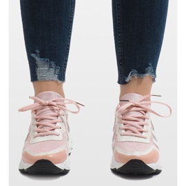 Calzado deportivo rosa de moda KB-153 rosado 2