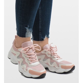 Calzado deportivo rosa de moda KB-153 rosado 4