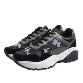 Zapatos deportivos negros de camuflaje de moda LT013 3
