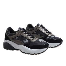 Zapatos deportivos negros de camuflaje de moda LT013 4