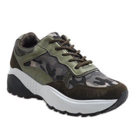 Calzado deportivo verde de moda, camuflaje LT013 1 Calzado deportivo verde de moda, camuflaje LT013 1