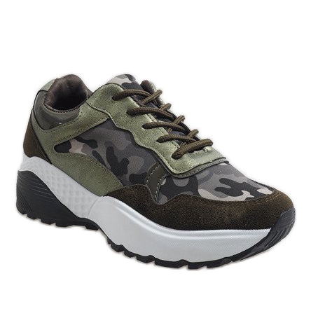 Calzado deportivo verde de moda, camuflaje LT013 1 Calzado deportivo verde de moda, camuflaje LT013 1