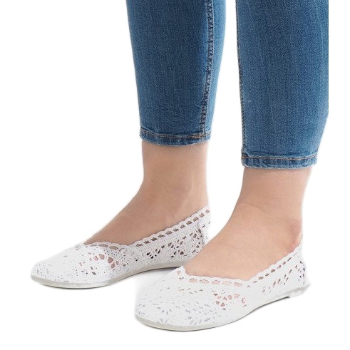 Zapatillas de encaje blancas JX59P blanco 1 Zapatillas de encaje blancas JX59P blanco 1