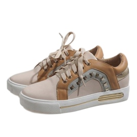 Zapatillas de mujer marrón cuñas BH-115 2