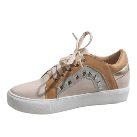 Zapatillas de mujer marrón cuñas BH-115 4