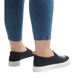 Zapatillas slip-on negras NB102P negro 4
