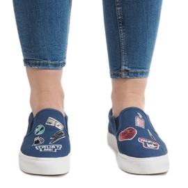 Zapatillas slip-on azul marino NB102P 2