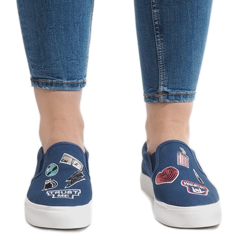 Zapatillas slip-on azul marino NB102P 2