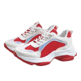 Zapatos deportivos rojos de moda 2018-6 blanco 4
