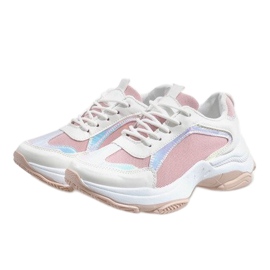 Zapatos deportivos de moda rosa 2018-6 blanco 3