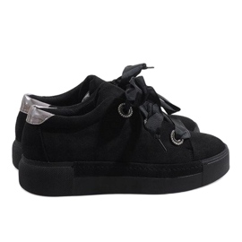 Zapatillas negras con cordones 1507 negro 5
