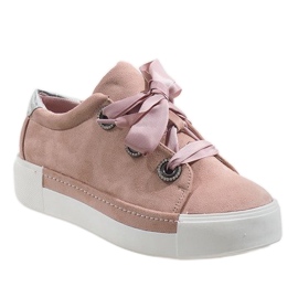 Zapatillas con cordones 1507 rosa 1