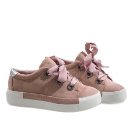 Zapatillas con cordones 1507 rosa rosado 3