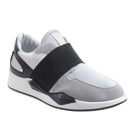 Deportivas lycra grises R371 blanco 1 Deportivas lycra grises R371 blanco 1