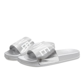 Pantuflas Love 812A plata gris 3