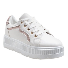 Zapatillas blancas en la plataforma BM1980 blanco 1 Zapatillas blancas en la plataforma BM1980 blanco 1