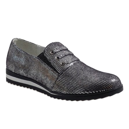 Zapato gris con cordones TL-33 1 Zapato gris con cordones TL-33 1