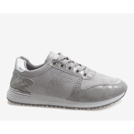 Zapatillas deportivas grises con estrella XSM101-19 4