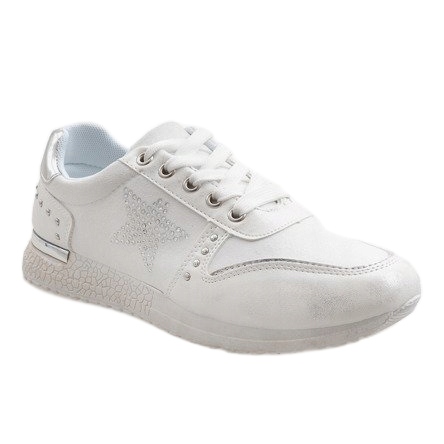 Zapatillas deportivas grises con estrella XSM101-19 blanco 1