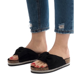 Zapatillas negras con lazo N-33 negro 1