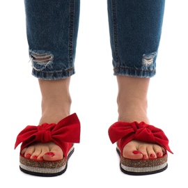 Zapatillas rojas con lazo N-33 rojo 2