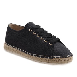 Alpargatas negras con cordones 831-1 negro 1 Alpargatas negras con cordones 831-1 negro 1