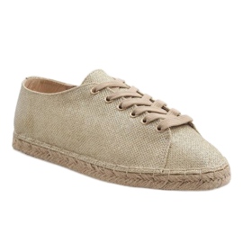 Alpargatas doradas con cordones 831-1 dorado 1