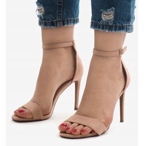 Sandalias de ante rosa SY-31P rosado 1 Sandalias de ante rosa SY-31P rosado 1