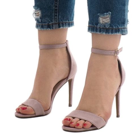 Sandalias tacón ante morado SY-31P púrpura 1