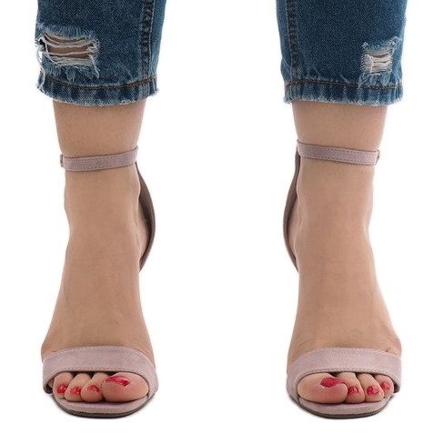 Sandalias tacón ante morado SY-31P púrpura 2