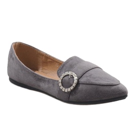 Mocasines grises de bailarinas DY-01 1