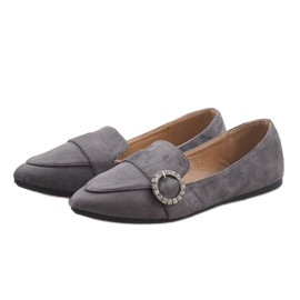 Mocasines grises de bailarinas DY-01 3