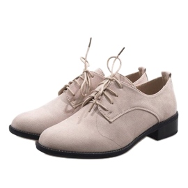 Zapatos de jazz beige, zapatos de ante C-7183 4