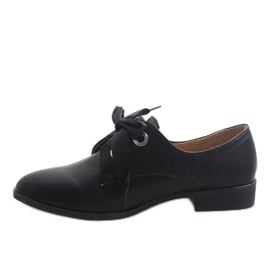 Zapatos con cordones lacados en negro BIY9023-CS 2