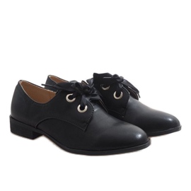 Zapatos con cordones lacados en negro BIY9023-CS 3
