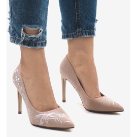 Tacones altos ante rosa 16032-18 rosado 2