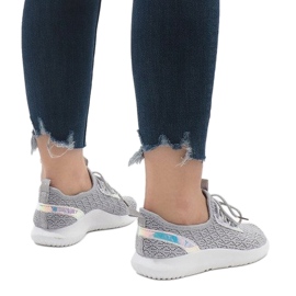 Calzado deportivo de malla gris G8347-1 3