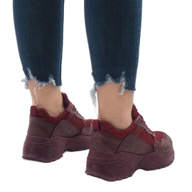 BY-080 calzado deportivo burdeos rojo multicolor 1 BY-080 calzado deportivo burdeos rojo multicolor 1