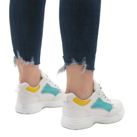 Calzado deportivo multicolor de moda YM-31 L.GREEN blanco verde 3