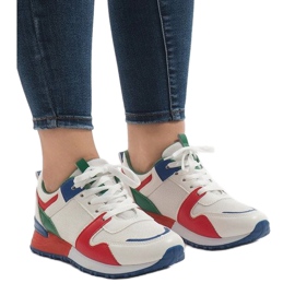 2018-7 Calzado deportivo de moda multicolor rojo gris 1