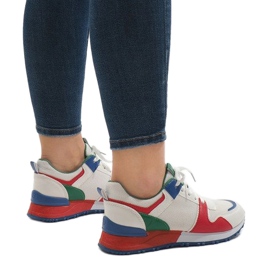 2018-7 Calzado deportivo de moda multicolor rojo gris 3