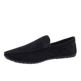 Zapatos bajos elegantes negros Mocasines AB96K-1 2