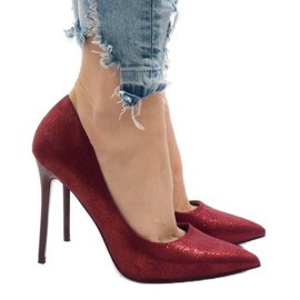 Tacones altos clásicos granate AT-0596-L rojo 2