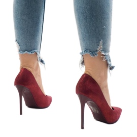 Tacones altos clásicos granate AT-0596-L rojo 3