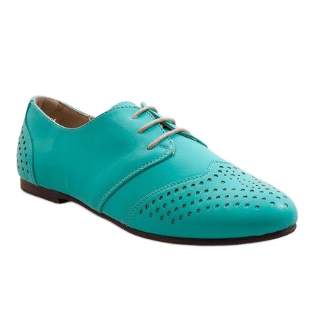 Zapato de jazz calado verde oxford 1 1