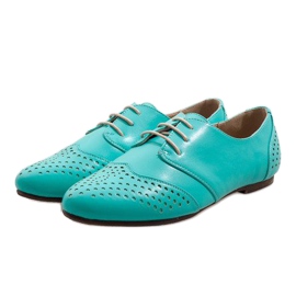 Zapato de jazz calado verde oxford 1 3